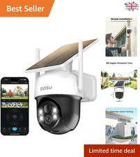 Solar-Powered WiFi Security Camera - 2-Way Audio & Colour Night Vision for Homes