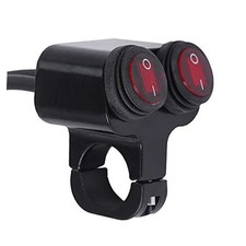Waterproof Motorcycle ATV 7/8  Light Bar Switch  Handlebar Double head A red
