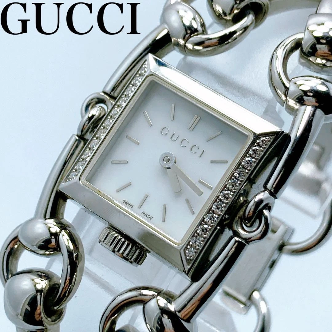 Orologio Gucci Signoria Diamond Shell 116 5mm originale funzionante pulito dal Giappone