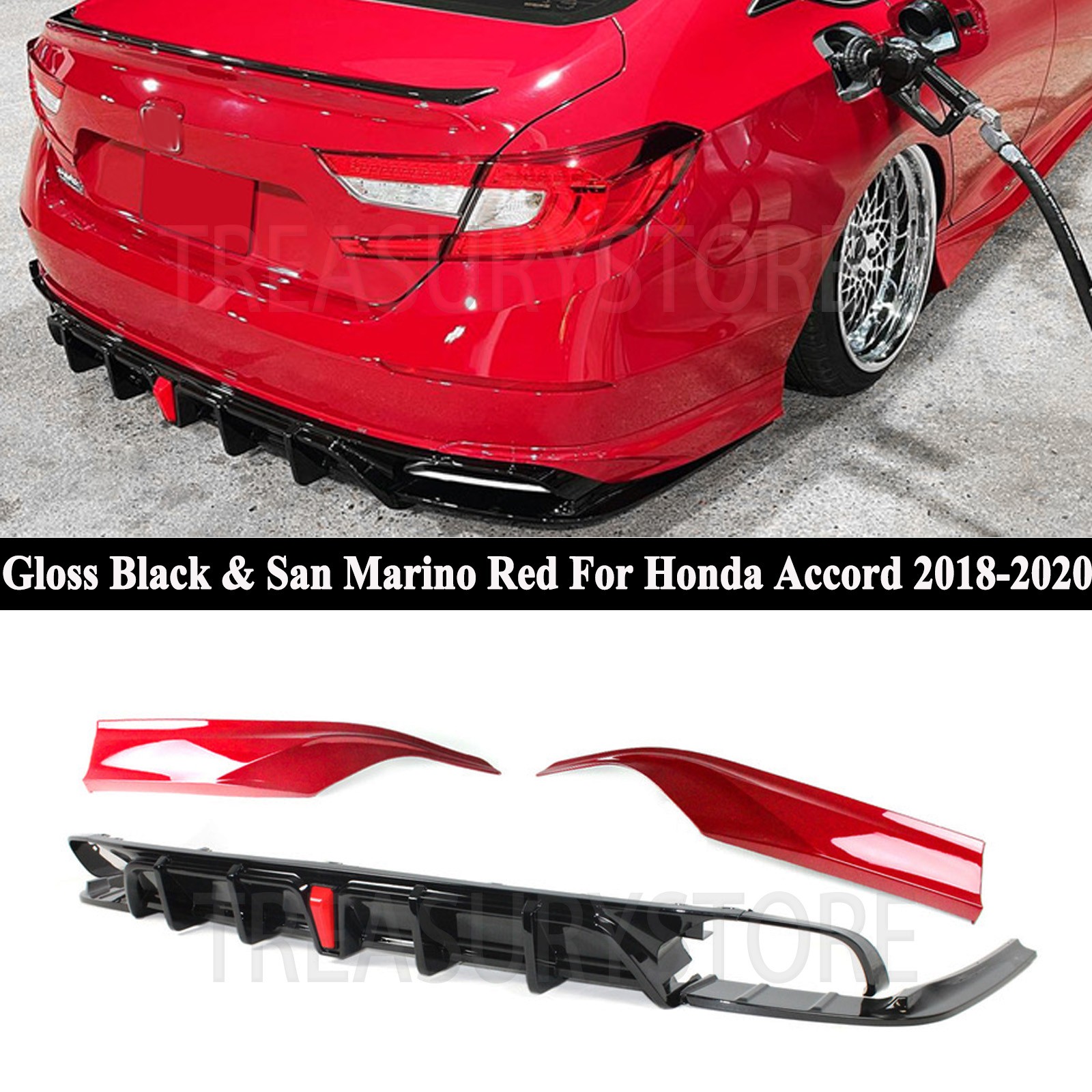 Black + San Marino Red