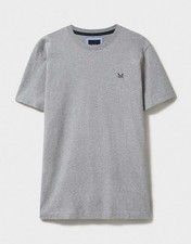 Image of Crew Clothing Classic Crew Neck T-Shirt, 100% Cotton - Heather Grey