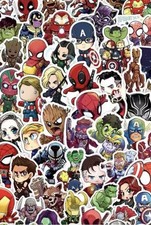 25 Marvel Waterproof Stickers Vinyl Decals Spider-man Iron Man Etc.