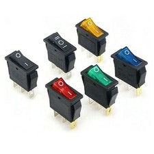 1pc Rocker Switch AC 16A 250V Red/yellow/blue/green/black 31mm 14mm 35mm
