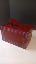SHOE SHINE BOX WITH REVERSIBLE FOOT WEDGE AND STORAGE 9"X6"X5.5"