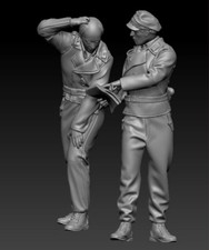 1/35 Resin Figure Model Kit German Tank Crew 2 Figures Unassembled Unpainted