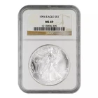 1994 American Silver Eagle NGC MS-69