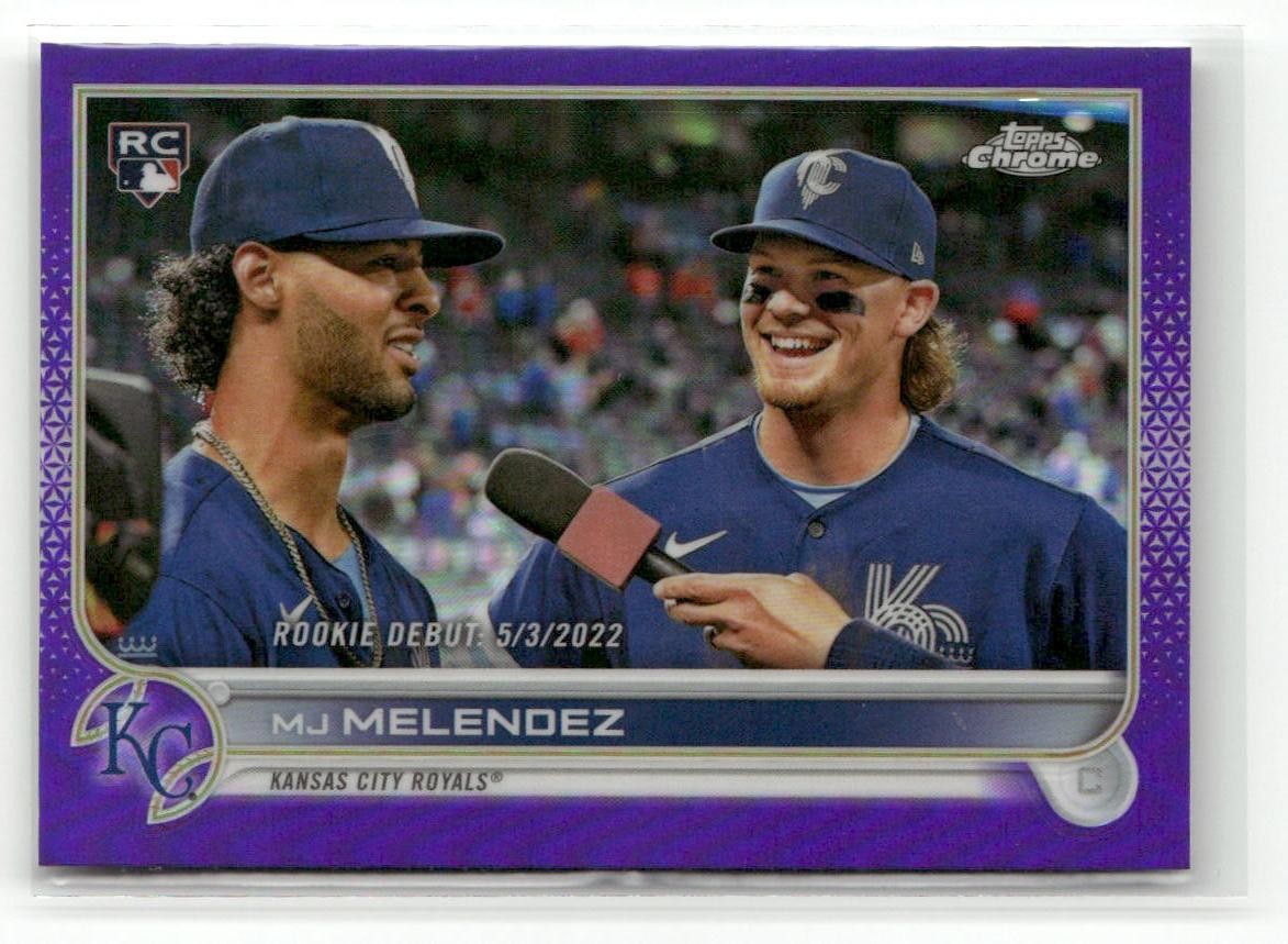 2022 Topps Chrome Update #USC84 MJ Melendez Purple Refractor RC ROOKIE DEBUT SP