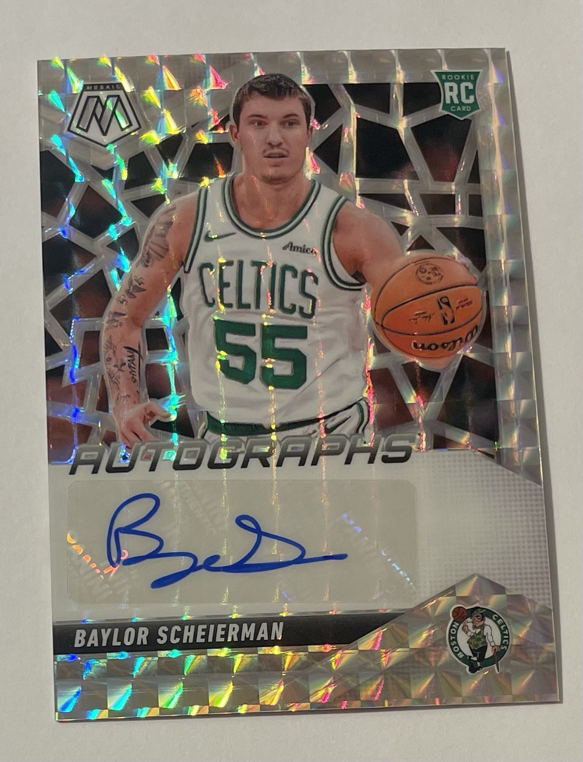 2024-25 Panini Mosaic Rookie Autograph Prizm #RAM-BAY Baylor Scheierman Rc Auto