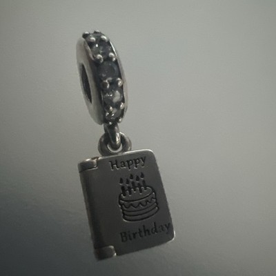 AUTHENTISCHER PANDORA GEBURTSTAGSWÜNSCHE BAUMELNDER CHARM #791723CZ *NICHT MEHR PRODUZIERT*