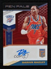 2019-20 Donruss Elite Pen Pals Red 29/49 Darius Bazley #PP-DBZ Auto 14mf