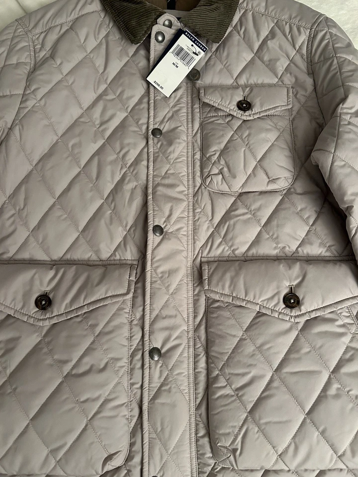 Abrigo Chaqueta Acolchada Para Hombre Polo Ralph Lauren Cuello Pana Repelente al Agua Foto 2 de 4