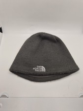 THE NORTH FACE Cap Hat Adult One Size Beanie Ribbed Ski Winter dark gray