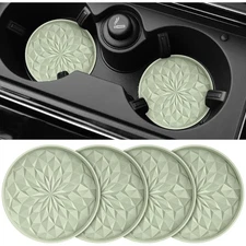 4-Pack Car Cup Holder Coasters Non-Slip Silicone Auto Mug Mats Universal