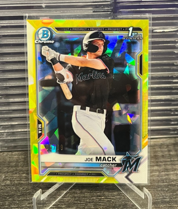 2021 Bowman Chrome Draft Joe Mack 1st Rookie Sapphire Yellow Refractor #d 05/99