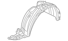 Genuine Nissan Passenger Side Fender Liner 63842-3LM0A