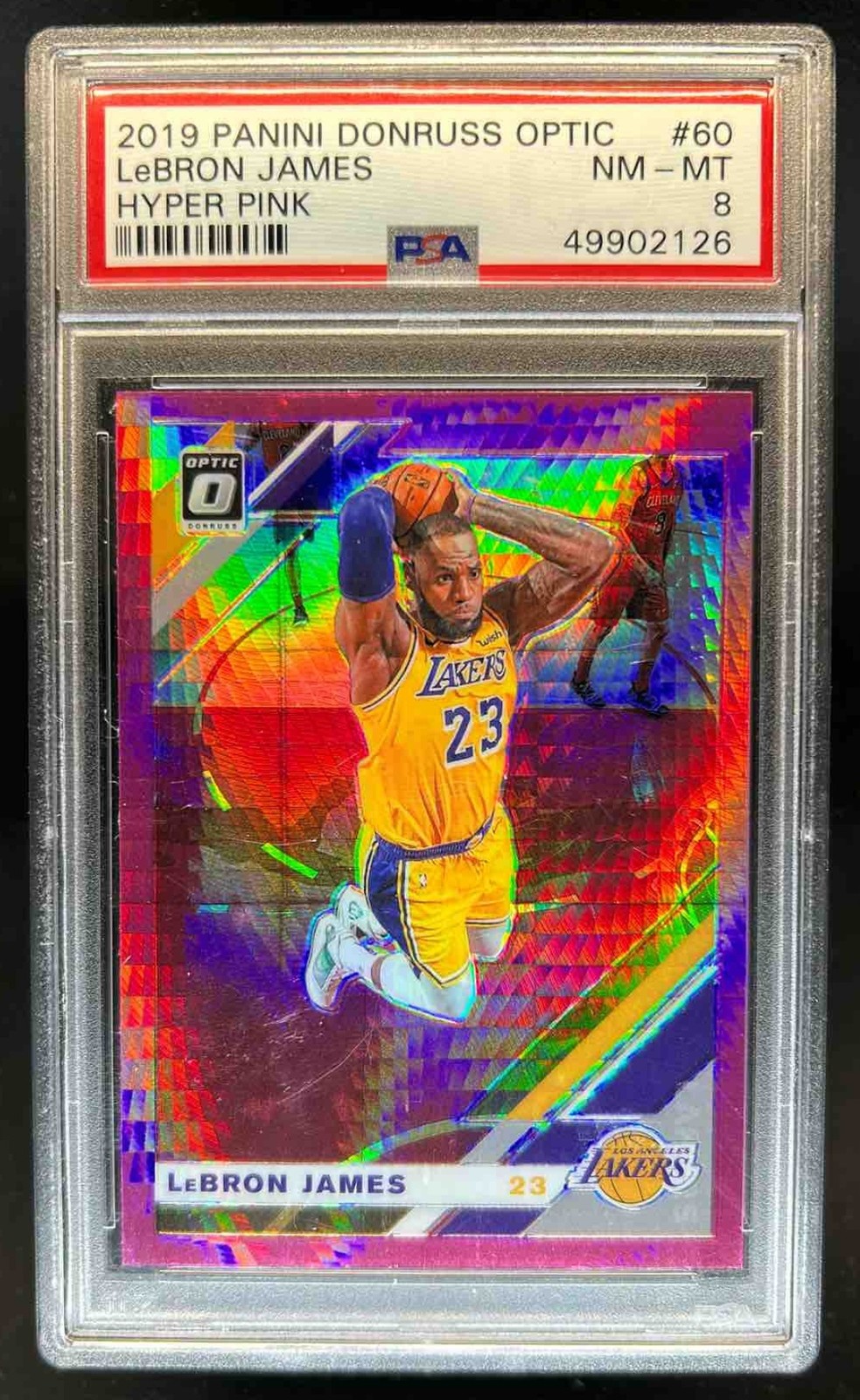 2019-20 Donruss Optic LeBron James Hyper Pink #60 Lakers