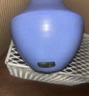 Vintage Haeger Floral Art Pottery Vase Periwinkle Matte Blue Speckled 8.25"