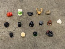 Lego Minifigure Hats Hoods Helmets Assorted Figs Lot Of 15