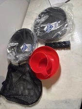 GSI Outdoors 6-Piece Bugaboo Teflon Camping Mess Kit Pot, Pan, Red Mug, Bowl Bag