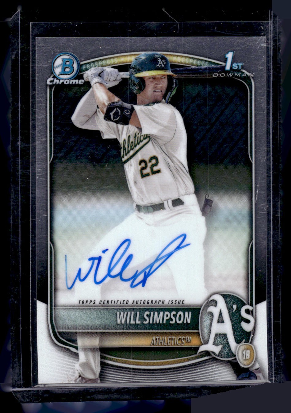 2025 Bowman #CPA-WSI Will Simpson Chrome Prospects Autographs