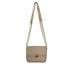 Tory Burch Peach/Gold Leather Duet Chain Shoulder Bag