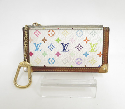 LOUIS VUITTON Monogram Multicolor Coin Purse Key Pochette Cles Geldbörse S#49651