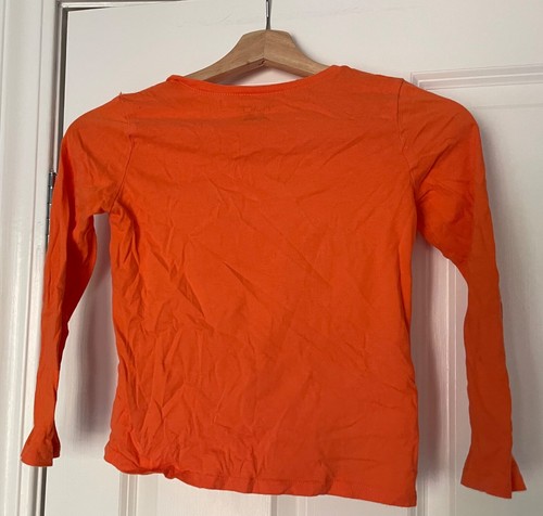 Childrens Place Girls Unicorn Long Sleeve Orange Halloween Shirt Medium Sz 7 / 8 - Picture 3 of 5