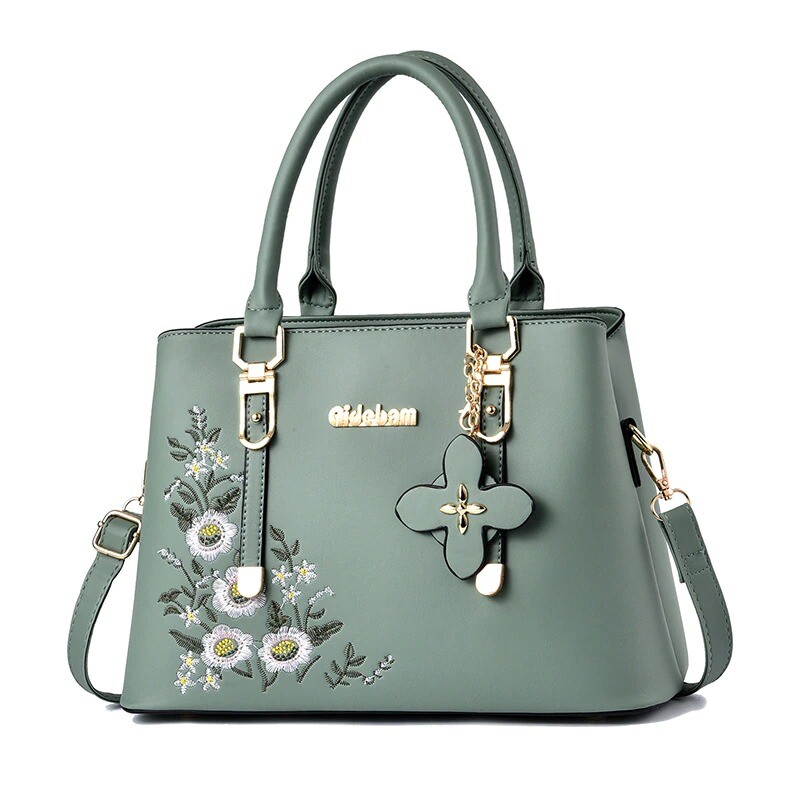 Ladies Fashion Handbag Casual Tote Embroidery Shoulder Bag Women