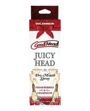 GoodHead Juicy Head Dry Mouth Spray - 2 oz Strawberries  Champagne Flavor