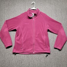 Columbia Women's XL Purple Fleece Jacket Benton Springs Full Zip WL6114 Holes