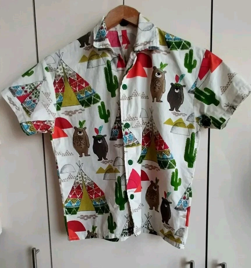 Handmade cotton blouse for 7 - 10 years boys