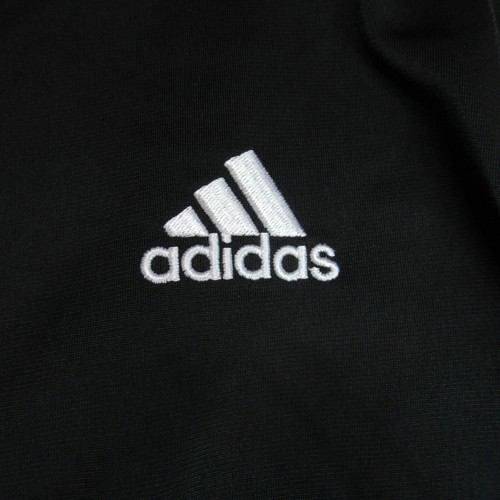 Adidas Jacket Boys Size XL 18-20 Black Track Stripe Logo Full Zip Kids Active - Picture 4 of 13