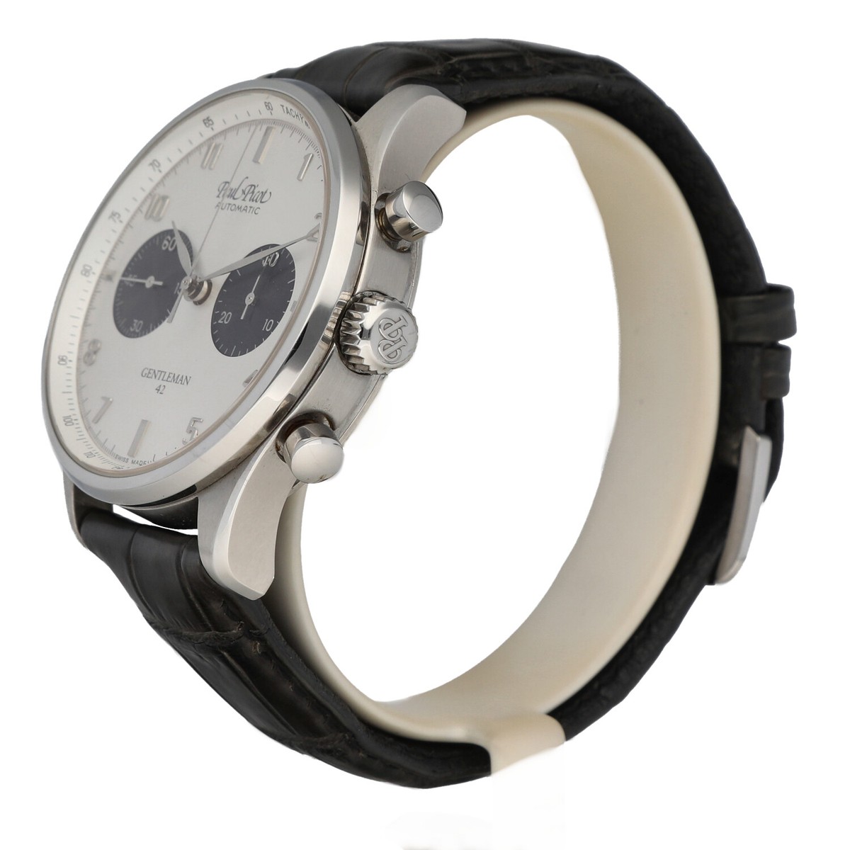 Paul Picot Gentleman 4109 Chronograph Steel 42 mm Leather