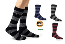 Mens Heat Holders Winter Warm Thermal LITE Socks - IZMIR Striped