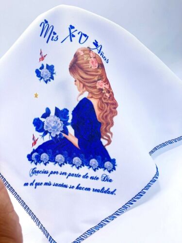 12 MIS QUINCE FAVORS RECUERDOS DE QUINCEANERA NAPKINS FAVORS 15 AÑOS - Picture 3 of 5