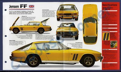 ENSEN MOTORS ジェンセン モータース カタログ パンフレット Jensen FF IMP Hot Cars Brochure Specs 1968-1971 Group 1, No 10 | eBay