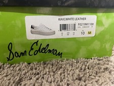 Sam Edelman Kavi White Leather Casual Low Top Espadrille Shoes Women