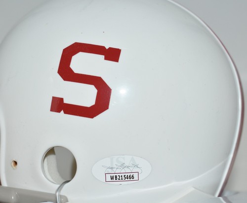 JIM PLUNKETT AUTOGRAPHED CUSTOM MINI HELMET STANFORD CARDINALS HEISMAN 1970 JSA - Picture 6 of 6