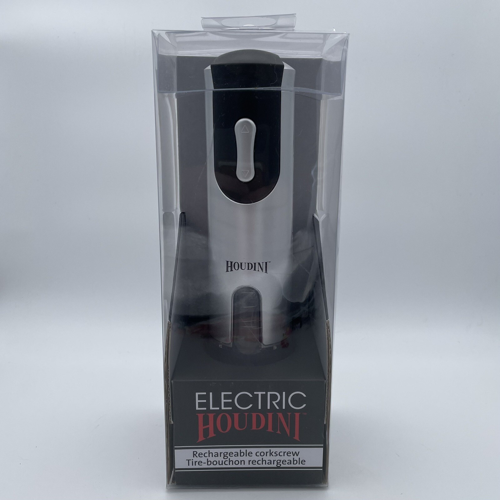 Electric Houdini Rechargeable Corkscrew With Foil Cutter Wine Brand New