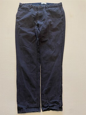 Scotch & Soda 34 x 30 Stuart Regular Slim Navy Flex Cotton Twill Chino Pants
