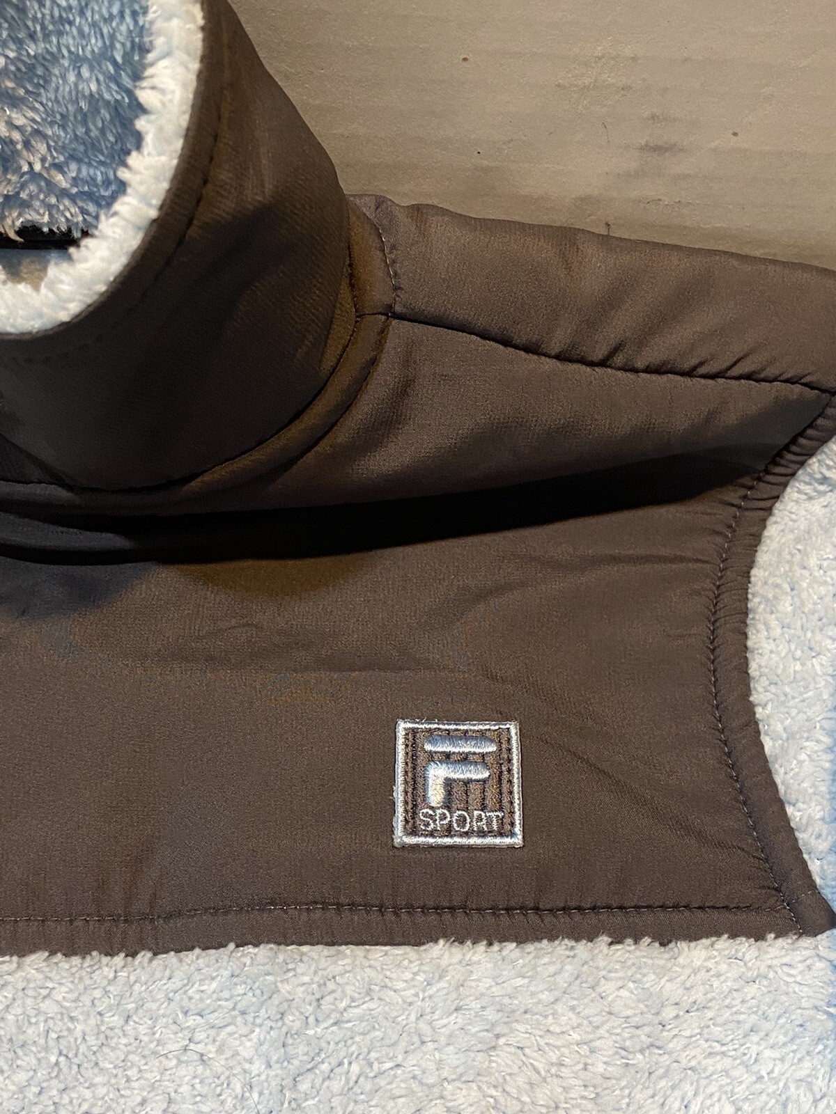 FILA Sport da uomo blu taglia L cerniera intera per esterni con tasche giacca in pile T624