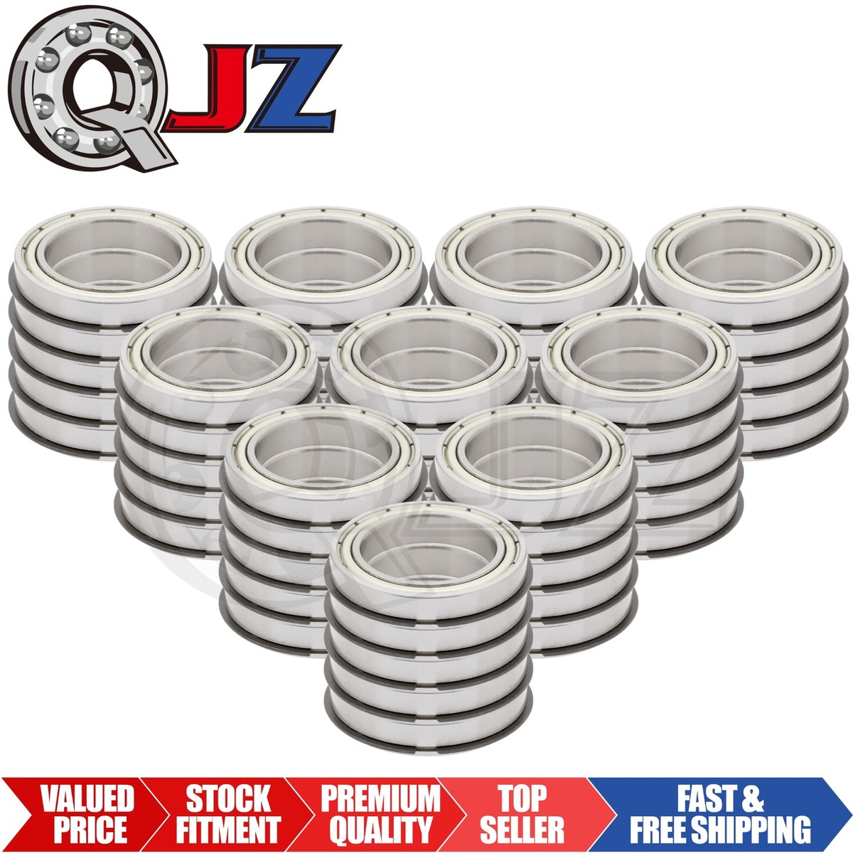 Qty.50] New 6805-ZZ-NR Ball Bearing w/ Snap-Ring [25mm Bore x 37mm