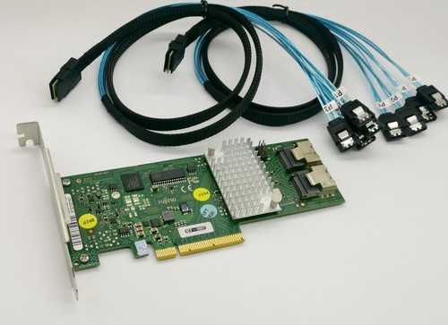 Fujitsu 9211-8i 6G HBA LSI FW:P20 IT Mode ZFS FreeNAS unRAID+2* SFF-8087 SATA - Picture 2 of 7