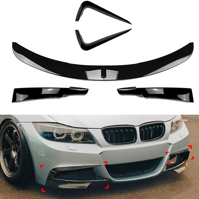 Front Spoiler Lip Side Vent Trims For BMW 3 Series E90 E91 M Sport 2009-2012