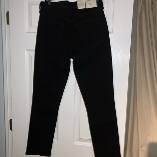 Jeans AGOLDE Merrel tiro medio pierna recta en eje (negro) talla 27 ¡Nuevos! - Imagen 1 de 10