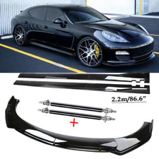 For Porsche Panamera Front Bumper Lip Splitter Spoiler Glossy Black Body Kit
