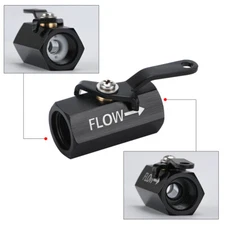 Aluminum AN10 Inline Fuel Shut Off Valve Cut Off w/ Cable Lever 10AN