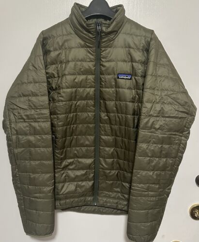 Patagonia Nano Puff Jacket Mens Sz S Sage Khaki Green Full Zip Primaloft Quilted - Picture 2 of 5