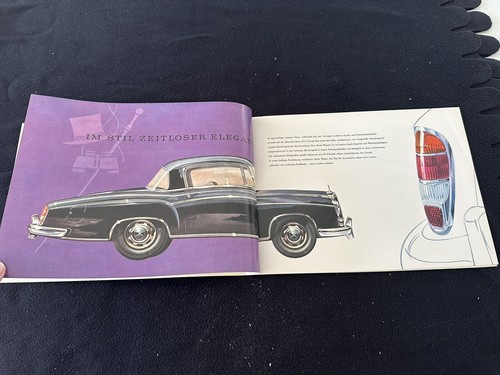 1958-1960 Mercedes German Brochure 220SE Coupe Convertible W180 W128 Catalog - Picture 2 of 7