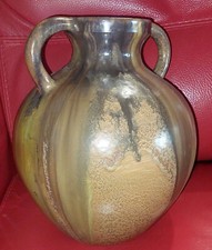 GROS VASE GRES FLAMME ART NOUVEAU BOUFFIOULX BELGIQUE CHATELET